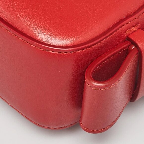 Chloe Red Leather Mini Signature Crossbody Bag - Picture 4 of 11